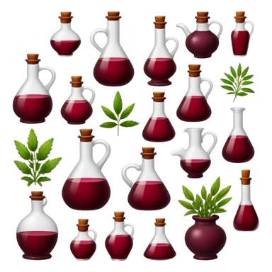 The burgundy color of herbs and potions sticker