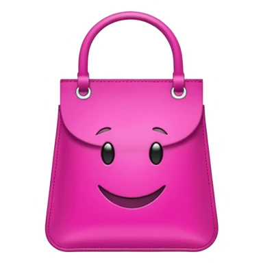 "Bolsa fucsia con asas, logo blanco de DRUNI PERFUMERÍAS, estilo emoji, fondo transparente" sticker