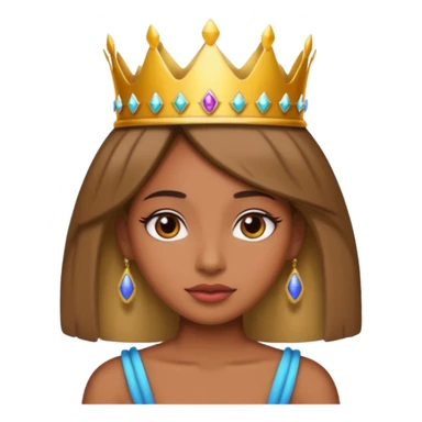 Chica piel morena con corona 👸🏽 sticker