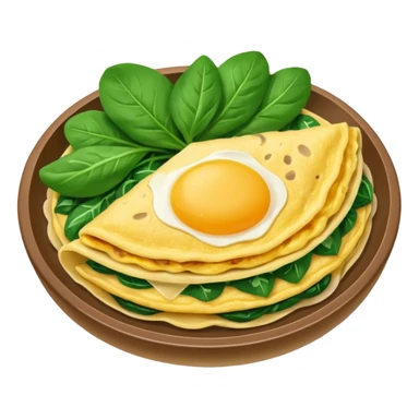 Egg Omelet with Spinach and Mushrooms sticker
