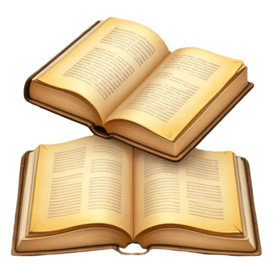 open book lying on a wooden table sticker