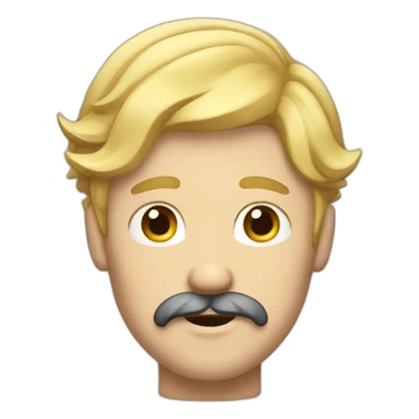 blond man with mustache slaping his head sticker