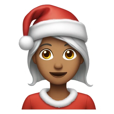 Gigi wearing a Christmas hat sticker