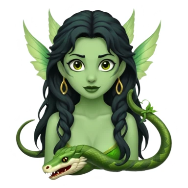Vampira loba duende serpiente  sticker