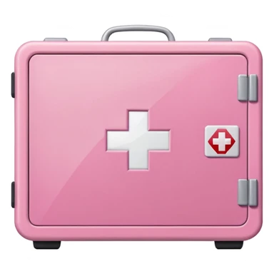 
pink first aid cabinet front glass sticker