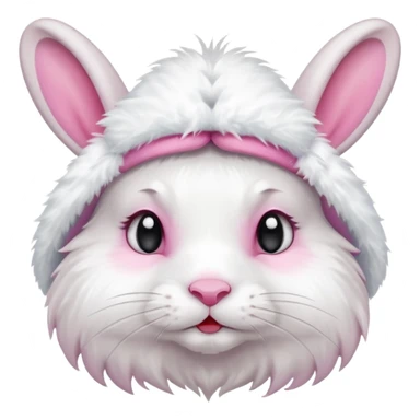 an ill rabbit with a cold pack on its head sticker