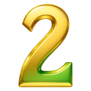 number 7 in golden and green shadows sticker