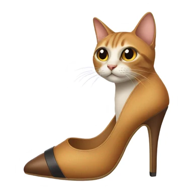 Cat with high heels sticker
