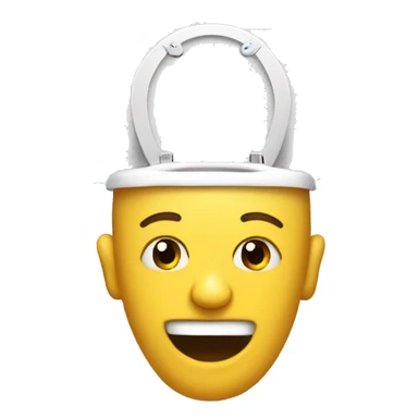 head inside a toilet skibidi style sticker