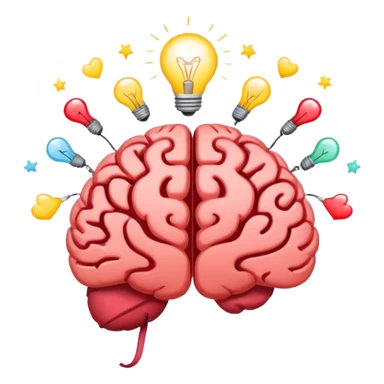 A **human brain** with a **hairnet-like filter (the RAS) covering it**, with some **negative thoughts bouncing off while positive thoughts (hearts, lightbulbs, and opportunity symbols) pass through**. This represents **how you can reprogram your filter to prioritize what serves you**. sticker