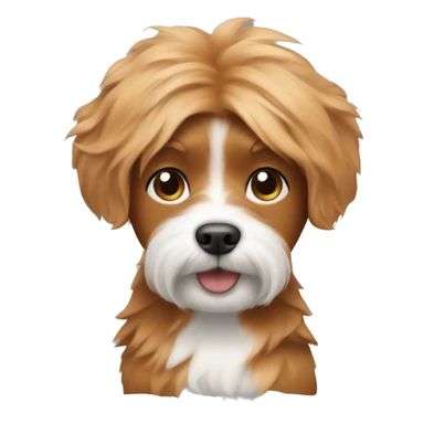 ginger male person with a coton de tulear sticker