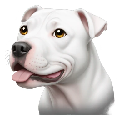 White Pitbull with black around eye sticker