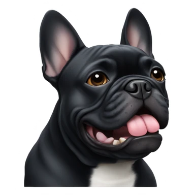 Black French bulldog sticker