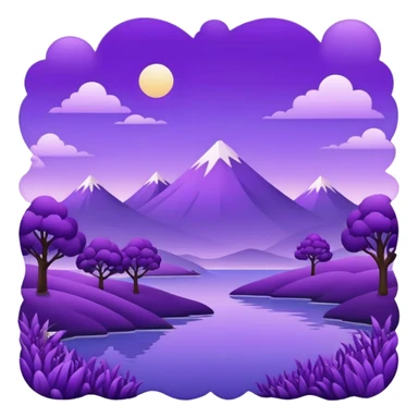 Royal Purple Aesthetic Scenery Deco sticker