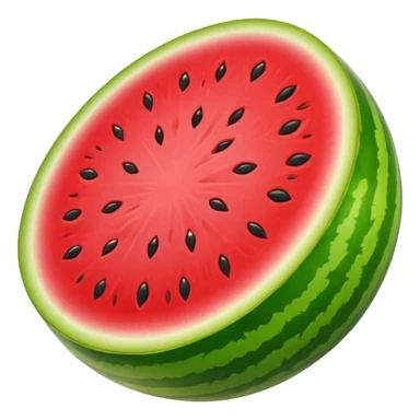simple summer theme emoji, watermelon, bright colors sticker