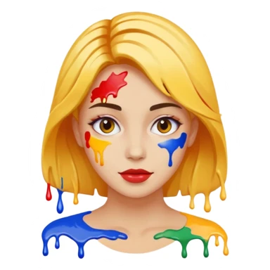 Woman splashed sticker