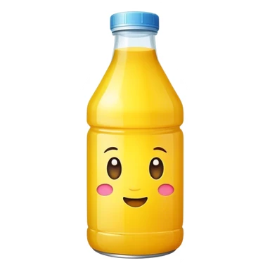 Yellow juice bottle sticker