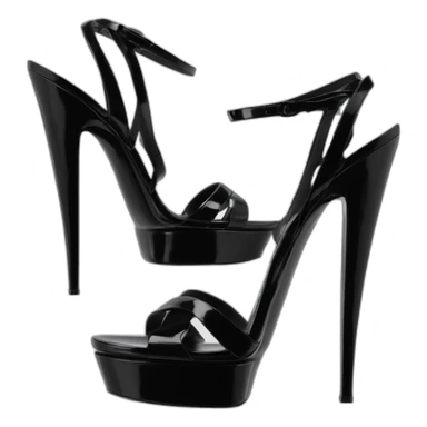 Ysl heel sandal TRIBUTE PLATFORM SANDAL black PATENT LEATHER sticker