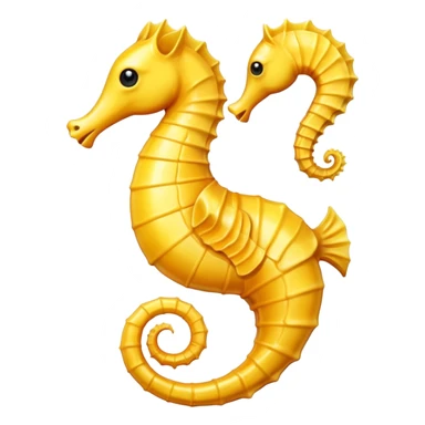 yellow seahorse sticker