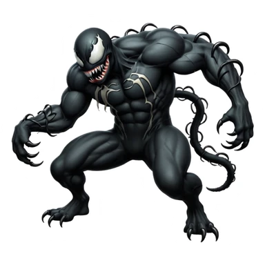 Venom character crawling sticker