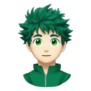 Izuku midoriya with green eyes sticker