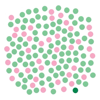 light green and pink confetti floral sticker
