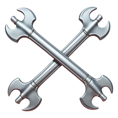 Emoji-style metallic bones with traces of blood, steel texture, dark dramatic tone, clean background sticker