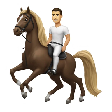 christiano ronaldo sur un cheval sticker