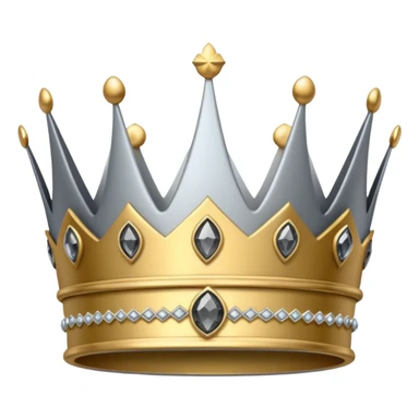 silver feminine crown with gray spinel sticker