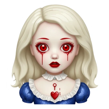 Glitter sweet horror doll sticker
