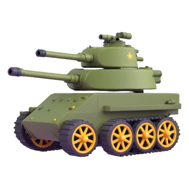 tank with a gatling gun mounted sticker