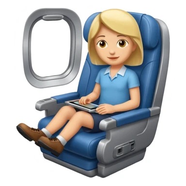 passanger in plane seat sticker