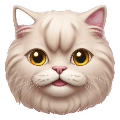 Pink persian cat smile sticker