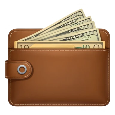 wallet with money sticker