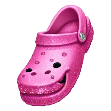 Pink crocs with glitter sticker
