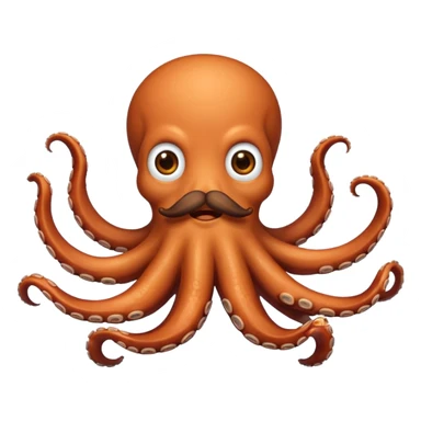 Octopus with mustache  sticker