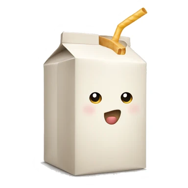 milk carton with straw sticker