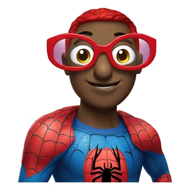 Spider-Man with peppa pig glasses sticker