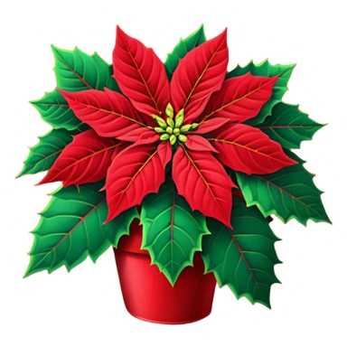 Poinsettia emoji sticker