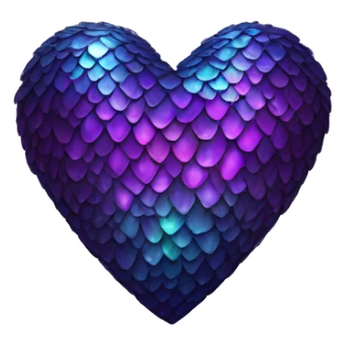 dark iridescent scale heart sticker
