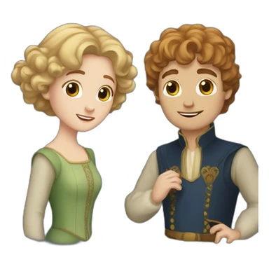 Mary and pippin sticker