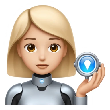 Create for me an image or emoji when an AI comes & changes the world of search engines. Emoji should be look like realistic. sticker