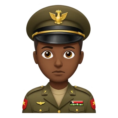 A portrait of an Iraqi soldier, shown from head to chest sticker