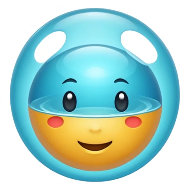 aqua color sphere sticker