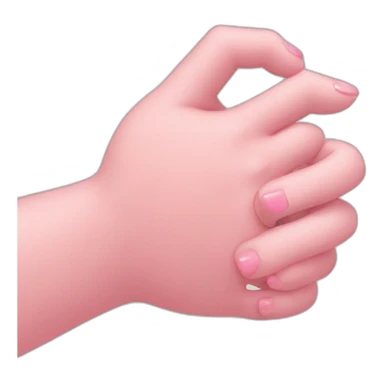 pinkies (fingers) o two different people intertwined like a promise sticker