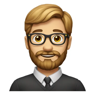 petit homme chauve barbu a lunette sticker