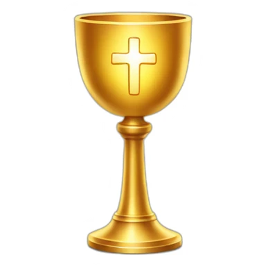 Golden chalice with radiant cross. sticker