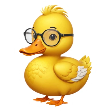 dame un pato amarillo con lentes de sol sticker