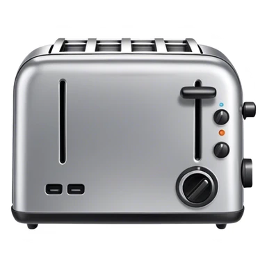 toaster, front view, color sticker
