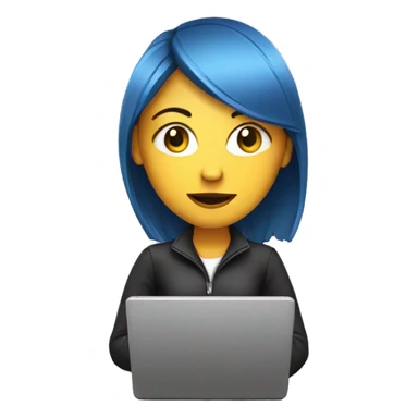 Cybersecurity girl with laptop sticker